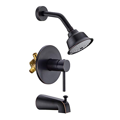 Exclusive Discount 90% Price HANEBATH Tub and Shower Trim Kit, Shower Faucet Set with 3-Srpay Shower Head, Oil Rubbed Bronze (Pressure Balance Rough-in Valve Included) Exclusive Discount 90% Price HANEBATH Tub and Shower Trim Kit, Shower Faucet Set with 3-Srpay Shower Head, Oil Rubbed Bronze (Pressure Balance Rough-in Valve Included)