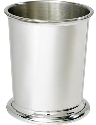 I LUV LTD Half Pint Pewter Beaker Plain in Polished Finish Mint Julep Cup Bright Polished Finish Perfect for Engraving