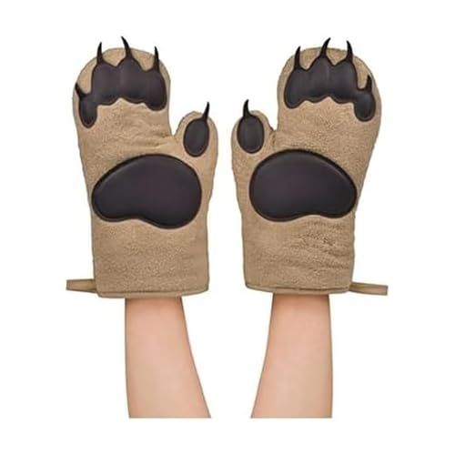 Genuine Fred Bear Hands Oven Mitts – Heat-Resistant Silicone and Cotton Gloves, Fun Gift...