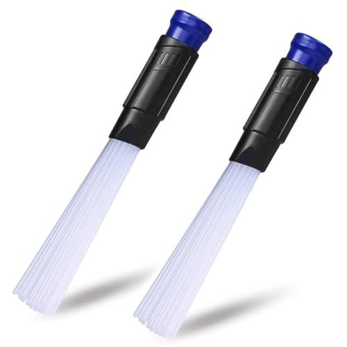 EIHI 2 Piezas Cepillo De Polvo De Vacío,Limpiador Cepillo De Polvo, Accesorio De Aspiradora Revolucionario,Protege Las Piezas Pequeñas De La Ingestión,para Respiraderos/Teclados/Cajones/Automóvil