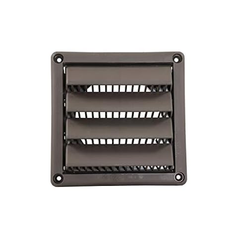 Plastic Wall Vent 4 inch Pipe for HVAC | Dryer and Bathroom Installations + 1 Inch Collar Included + Made of All-Weather High Density Polyethylene Plastic + Brown | FAMCO Cover