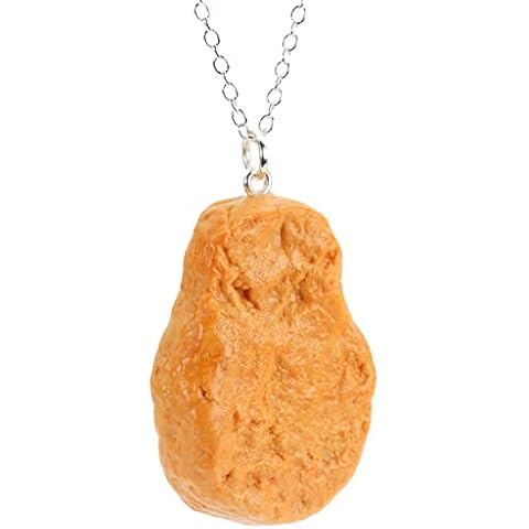 bluebubble NUG LIFE Chicken Nugget Charm Necklace on Gift Card Cover
