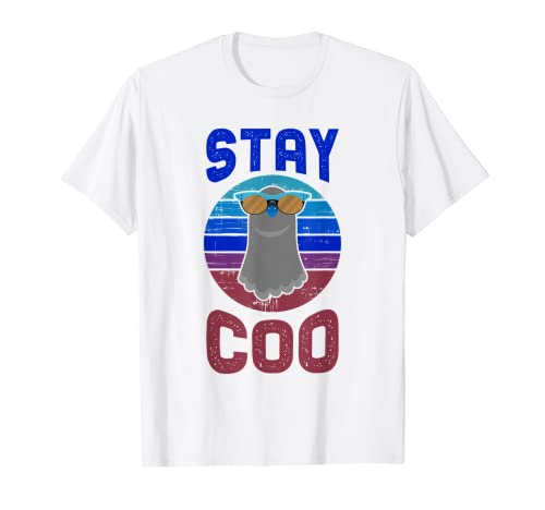 Cool Vintage Stay Coo Dove Juego de palabras estilo retro para amantes de las aves regalo Camiseta