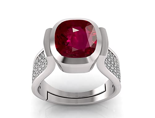 Bague réglable rubis naturel 4,60 carats Manikya anguthi mixte Small