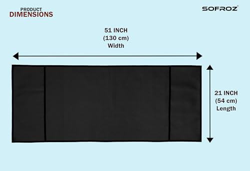 Image of Refrigerator Single Door Waterproof, Dustproof, Protective Cover for Fridges with Extra Storage Space Nylon Top Cover with 6 Storage Pockets (130 x 54 cm) (Black)