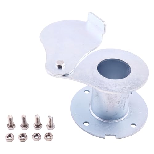 ZTUOAUMA 2'' Flanged Vent Damper Teardrop Lid Exhaust Smoke Stack with Accessories Compatible with 16 30 55-Gallon UDS Ugly Drum BBQ Smoker Builder Parts