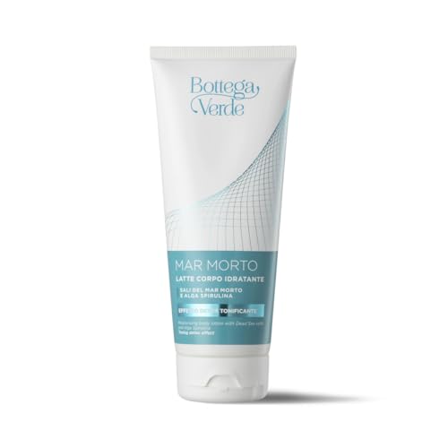 Bottega Verde - Latte Corpo Idratante Mar Morto 200 ml, con Sali del Mar Morto e Alga Spirulina, Effetto Detox Tonificante, Pelle Morbida e Idratata, Tutti i Tipi di Pelle