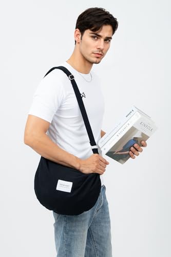 Crescent Crossbody Bag for Women Boho Sling Purse with Zipper Lightweight Hobo Messenger Shoulder Bag3