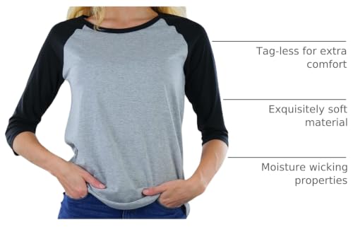 Image of ToBeInStyle Women's Classic Two Color Cotton Baseball T-Shirts