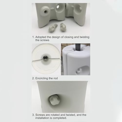 Support coupe-vent pour parasol de jardin avec réservoir d'eau ou de sable résistant - 8