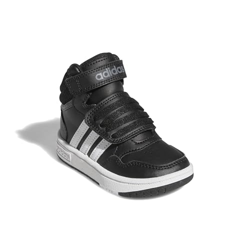 adidas Toddler Hoops 3.0 Mid Core Black/White/Grey Six 8.5K2