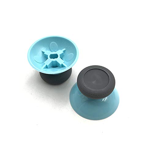 2PCS 3D Analog Joystick Cap Thumb Stick Cap Thumbstick Replacement for Xbox One Slim Xbox One Xbox One Elite Controller (Light Blue+Gray)