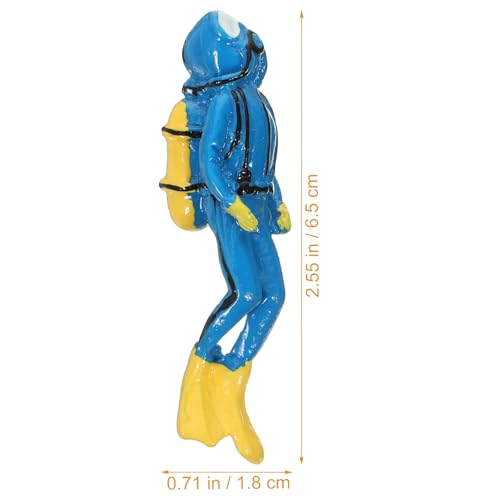 Image of PATKAW Scuba Diver Toy Resin Diver Action Figure: 4pcs Mini Scuba Diver Figurine Miniature Swimmers Toy Diver Landscape Ornaments for Fish Tank Aquarium Diver Figure Toy