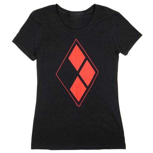 Harley Quinn Diamond Red Logo Women's Fit T-Shirt