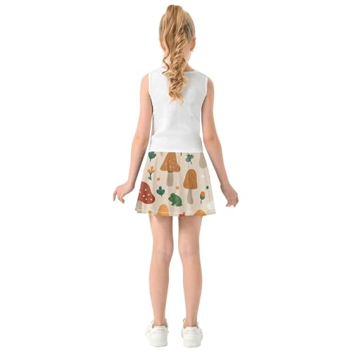 Girls Tennis Skirt with Shorts Flowy Little Girl Skorts Kids Pleated Skort with Pockets4