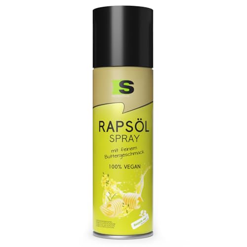 Spraytive 1 x 400 ml Rapsöl-Spray mit feinem Buttergeschmack ideal zum Kochen Backen für Salate sowie als Airfryer- Grill- und Heißluftfritteusen-Spray - 100% VEGAN & kalorienbewusst genießen