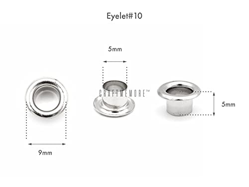 Craftmemore 100Pack 3/16" Id Colored Eyelets Grommets With Washers 5Mm Aluminium Eyelet For Diy Craft, Shoes, Bead Cores, Clothes, Leather, Canvas (Black) #TOP2