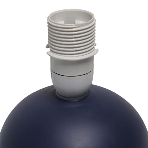 Simple Designs Lt2008-Blu Mini Ceramic Globe Table Lamp With Matching Fabric Shade, Blue #TOP7