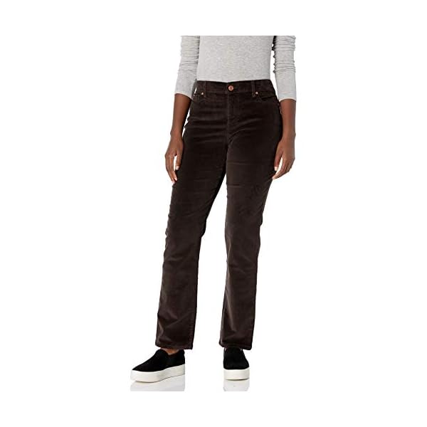 Bandolino-Womens-Mandie-Signature-Fit-5-Pocket-High-Rise-Straight-Jean Bandolino Women's Mandie Signature Fit 5 Pocket High Rise Straight Jean, HOT Espresso, 6 Regular