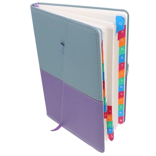 Carnet d'adresses de site web A5 bleu et violet pour bureau