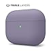 Produktbild elago Liquid Hybrid Silikon Hülle entwickelt für Apple AirPods Pro Ladecase  Dreischichtige Struktur : Voller Schutz, LED Sichtbar, Hochwertiges Silikon für AirPods Pro Case (Lavendel Grau)