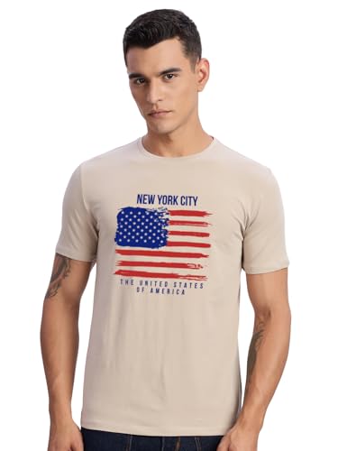Image of ADRO Men's 100% Cotton Regular Fit T-Shirt