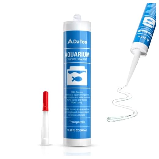 DaToo Aquarium Silicone Sealant Clear Type (10.14 Fl Oz) Strong Waterproof Fish Tank Silicone Sealant Safe for Fish Solvent Free 1 Pack