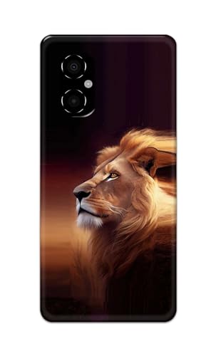 Image of PRINTFIDAA Plastic Printed Hard Back Cover Case For Mi Poco M4 5G | Mi Poco M5 4G Back Cover (Danger Lion) -112, Multi
