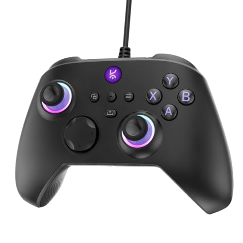 Image of Kreo Surge LITE Wired Gaming Controller for PC | Hall Effect Joysticks & Triggers | 1000Hz Polling Rate | Dual Asymmetric Rumble | Turbo Mode | Programmable Macro Buttons | USB-A | Windows, macOS, Android Compatible