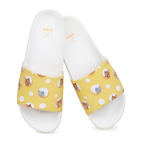 Image of YOHO Sliders for Women | Comfortable and Lightweight Slides | WB Cartoon & Comic Characters: Tom & Jerry, Big Bang Theory, Friends, Games of thrones and Wonder Woman Footwear for Girls