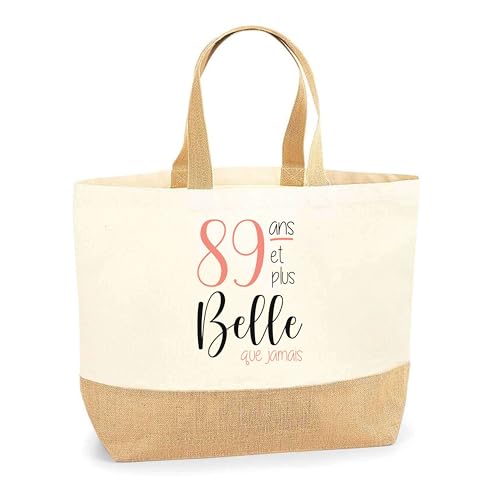 Sac shopping jute robuste pour courses marché et rangement plage