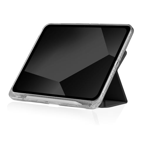 STM Goods OPP iPad (A16 2025/10th Gen) Protective Case with Innovative Origami Magnetic Cover, Slim, Integrated Apple Pencil Holder - Perfect for Travel, Teens, Streamers and Professionals - Black