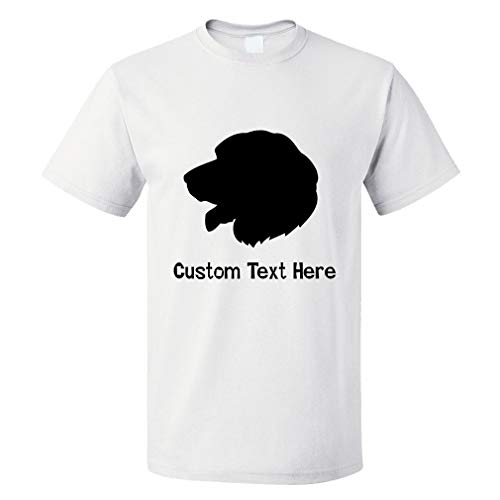 Custom Funny Graphic T Shirts for Men Stabyhoun Silhouette Cotton Top White Personalized Text Here Large