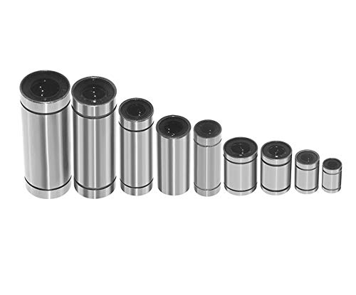 BAIJIAXIUSHANG Linear Bearings Linear Ball Bearings LM8UU LM16UU LM8LUU LM10LUU CNC Linear Bushing for Linear Shaft Parts 3D Printers Parts Linear Ball Bearings Linear Bearings (Size : LM8SLUU)