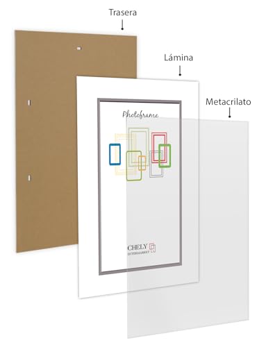 Miniatura 5 de Chely Intermarket Mod300 Marco Portafoto Clip Metacrilato Sin Borde Moderno 40x50cm Montaje Vertical Horizontal Decoración Posters Carteles Oficinas Galerías Color Transparente Incluye 1 Unidad