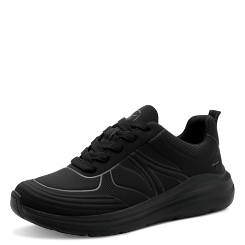 Tamaris Comfort Damen Sneaker flach mit Chunky-Sohle Vegan, Schwarz (Black), 40 EU