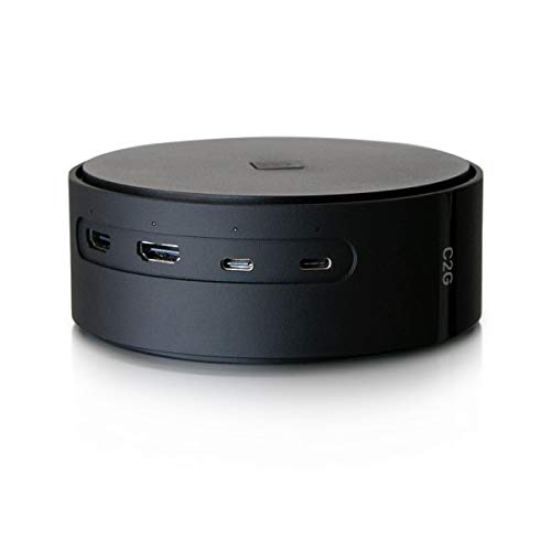 C2G84310 HDMI & USB C 4K Conference Room 4 Device Video Display Hub, Plug & Play up to 4 Laptops or Tablets To a HDMI Screen, Black