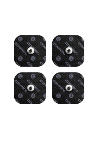 Compex I 4 Elettrodi Neri 5x5 cm per elettrostimolatori Compatibile con elettrostimolatori Cavo Che Wireless