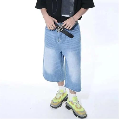 Men's Jeans Straight Gradient Color Worn-Out Denim Pants Streetwear Wide Leg Trousers3