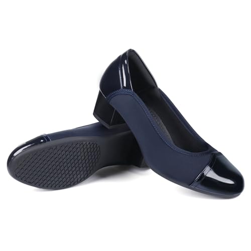 Image of Ortho + Rest Women Bunion Dress Shoes Low Heel Orthopedic Pumps Orthotic Slip On Loafers