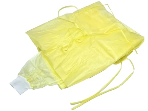 Tiga-Med Vlieskittel wasserdicht 10 Stück gelb 139x139cm mit PE laminiert mit extra starkem Bündchen Original