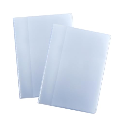 Porte-Cartes Bancaire 2-en-1 Transparent (Lot de 2) - Pochette Plastique Rigide Anti-Rayure avec 20+10 Emplacements pour Carte Visa Mastercard - 9.5x6.5cm...