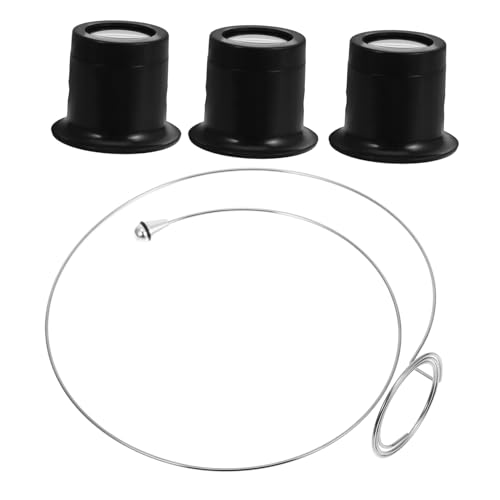 FOMIYES 4pcs Watch Repair Magnifier Set Loupe Clip-on Jewelers Loupe Magnifying Glass for Jewelers Watchmakers Model Making