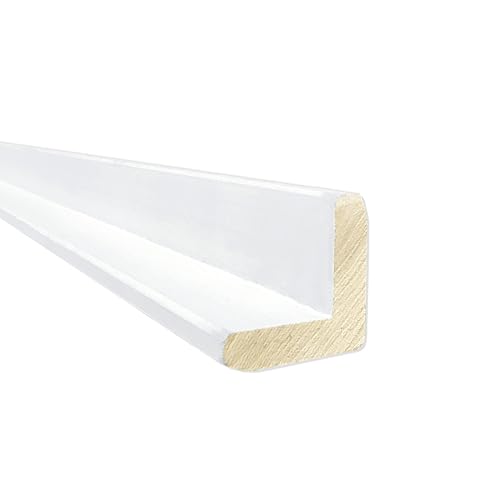 Image of 1x1 Outside Corner Trim Moulding, Real Hardwood, The Millwork Outlet (Primed Fingerjoint Poplar, 94 inch)