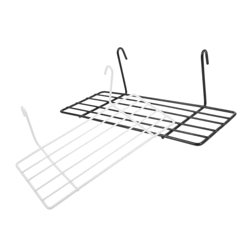 LIOOBO Bird Cage Accessories Parrot Cockatiel Platforms 2 Pack Durable Decorative Iron Trays for Small Birds
