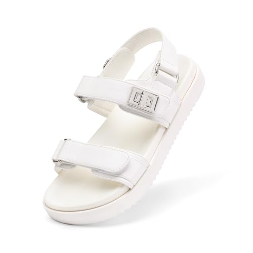 Image of DREAM PAIRS Girls Sandals Casual Open Toe Two Adjustable Strapped Sandals with Hook and Loop for Little Kid /Big Kid