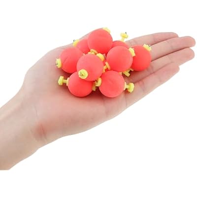 10pcs EVA Foam Fishing Floats Foam Fishing Bobbers, Fishing Bobbers Snap-On Push Button Round Floats, Bobbers Floats Foam Set Fishing Bobber (0.98 inch)