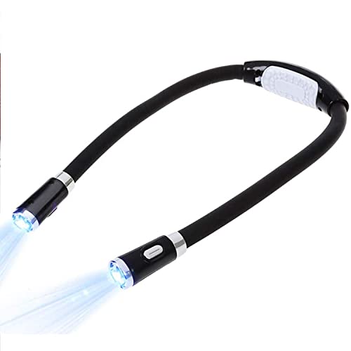 Nacken Leselampe Buch Licht für das Lesen im Bett 4 LED 3 Modi Nacken Leselampe Hände frei Flexible Taschenlampe Lichter für Leser U-förmige LED für Bücherwürmer Camping Reparieren Handwerk Stricken