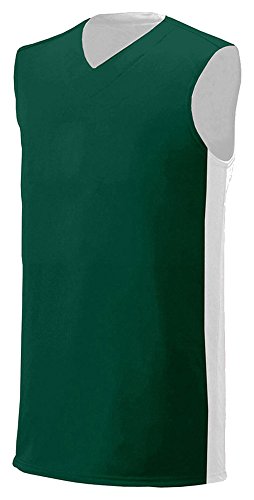 Camiseta de tirantes reversible antitranspirable verde y blanca L