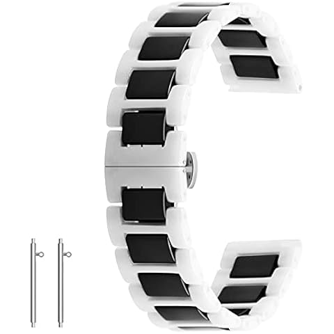 Kai Tian Keramik Uhrenarmband Quick Release Armbanduhr Schnellverschluss 20mm 22mm Uhrarmband Faltschließe Armband Cover